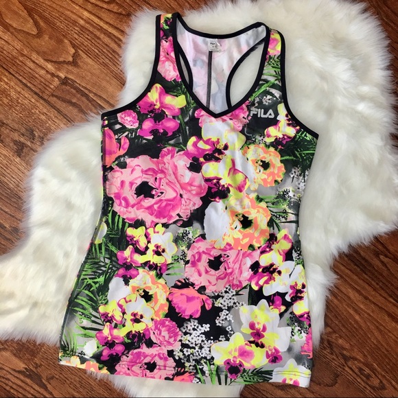 Fila Tops - Fila Sport Exercise Floral Tank Top